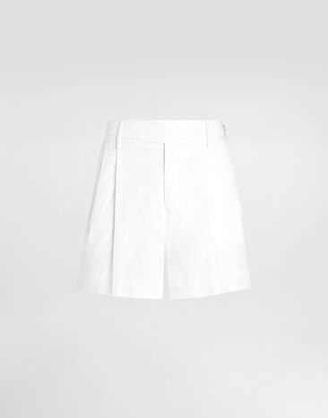 Dolce & Gabbana Cotton gabardine shorts with double darts Multicolor GP10DTFUFNV