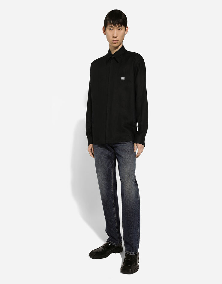 Dolce & Gabbana Technical fabric shirt with tag Black G5LQ3TGH460