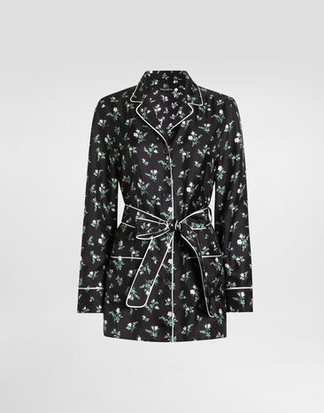 Dolce & Gabbana Roses and lilies of the valley-print twill shirt Multicolor F5I89TIS13G