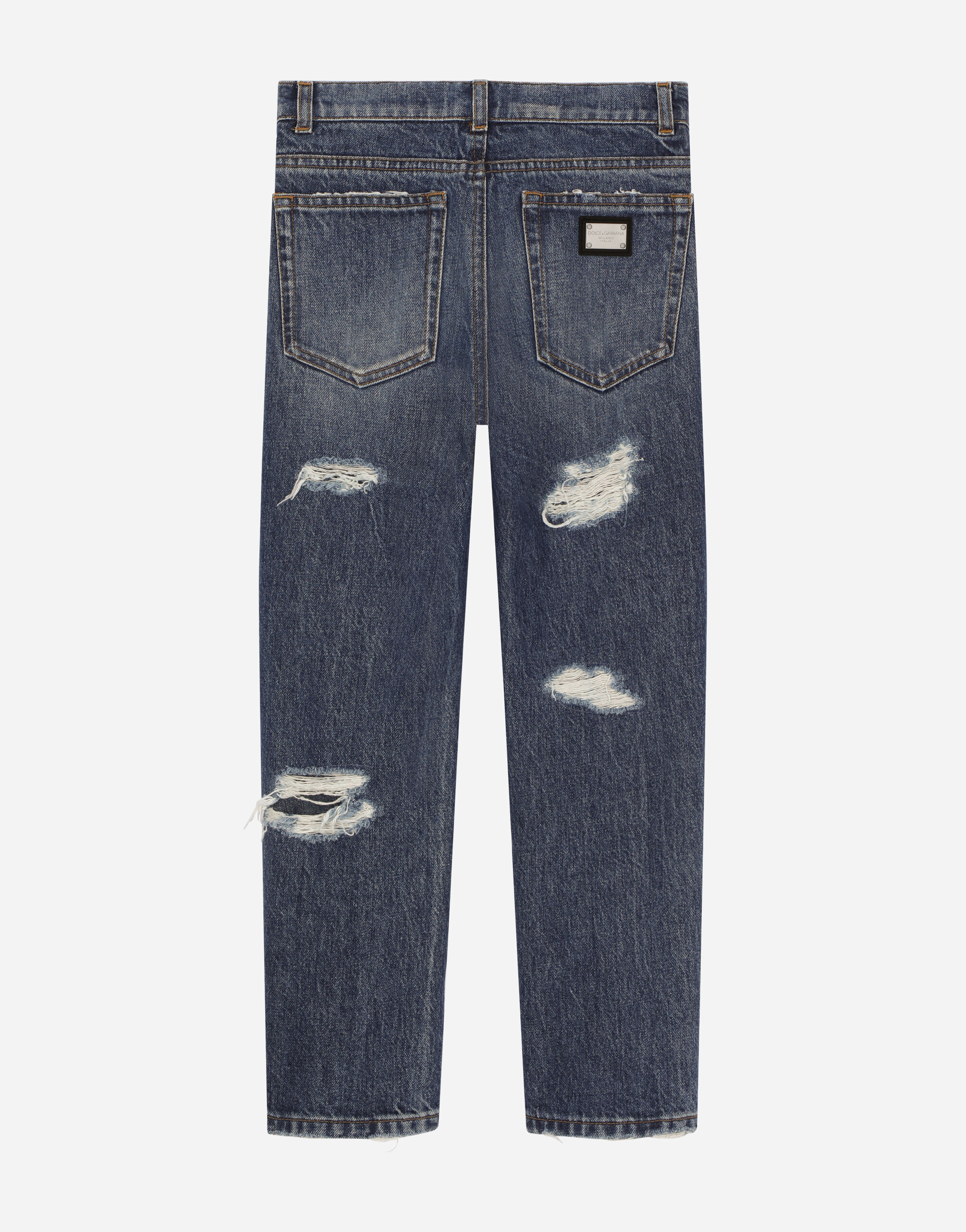 DOLCE&GABBANA  5ポケットデニム マルチカラーのウィメンズ 5-pocket ripped denim jeans