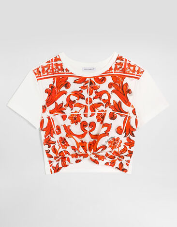 Dolce & Gabbana Majolica-print jersey t-shirt Multicolor L5JTPGG7P4M
