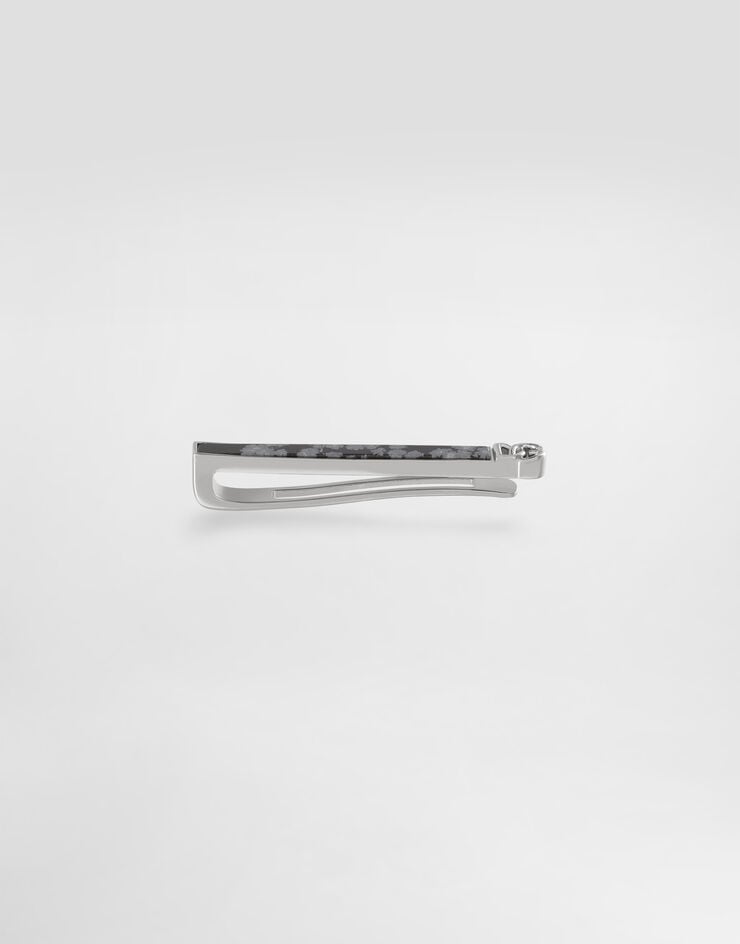 Dolce & Gabbana Tie clip with stone Silver WTR5X2W1111