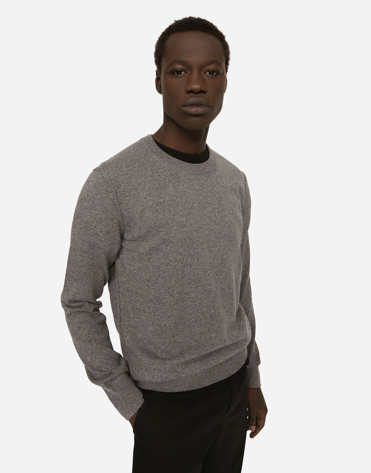 Dolce & Gabbana Cashmere round-neck sweater Grey GX487TJAWLZ