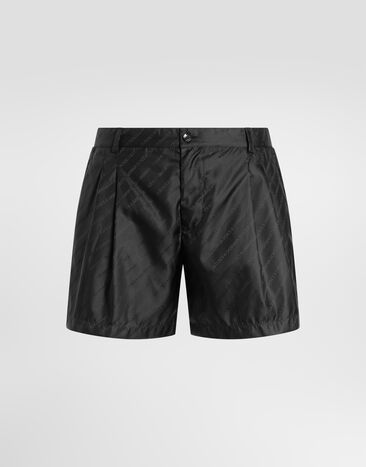 Dolce & Gabbana Bade-Boxershorts aus logojacquard  M4E68TFJSDF