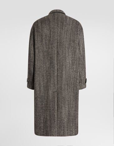 Dolce & Gabbana Single-breasted wool blend chevron coat Dolce & Gabbana Single-breasted wool blend chevron coat Multicolor G052VTFC3CX