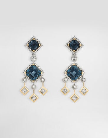 Dolce & Gabbana Eleganza Earrings 18-carat white and yellow gold, topazes, and sapphires Dolce & Gabbana Eleganza Earrings 18-carat white and yellow gold, topazes, and sapphires Gold WESA3GWTOP1
