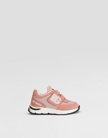 Dolce & Gabbana Mesh and split leather DG Running sneakers Blue DL0085A4434