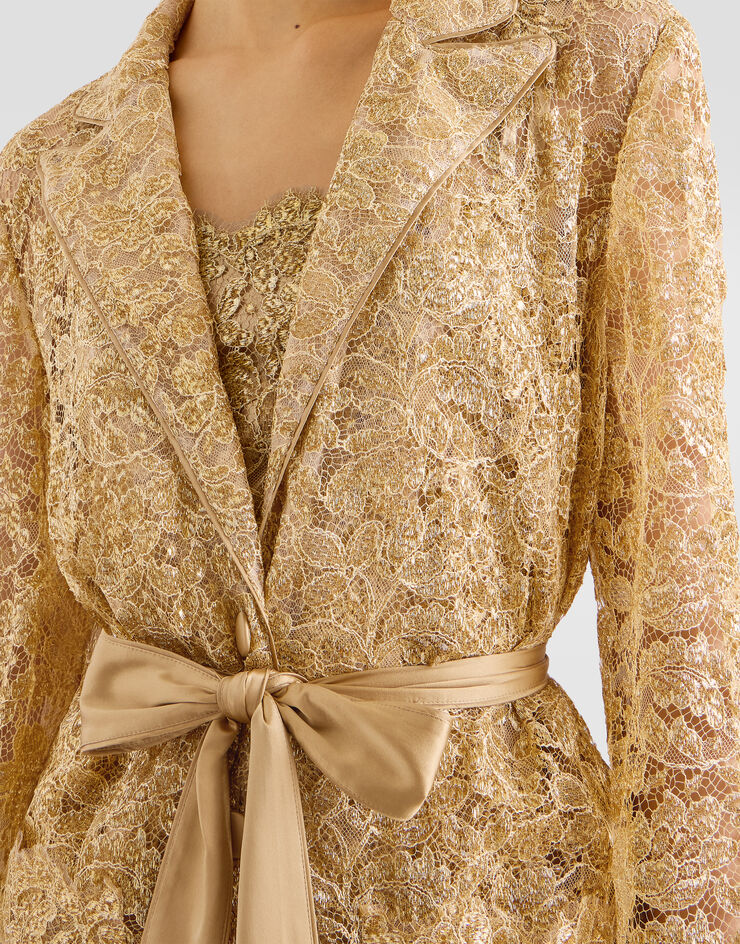 Dolce & Gabbana Lamé lace shirt Dolce & Gabbana Lamé lace shirt Gold F5U83TILMFJ