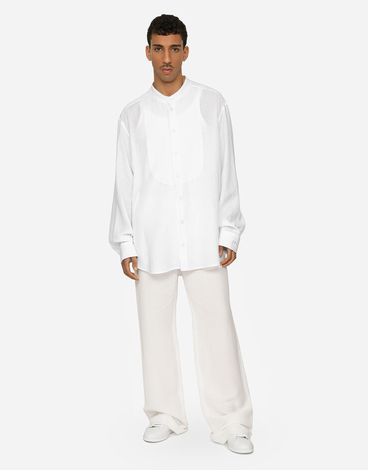 Dolce&Gabbana Спортивные брюки из смесового льна белый GV4MHTHUMG4