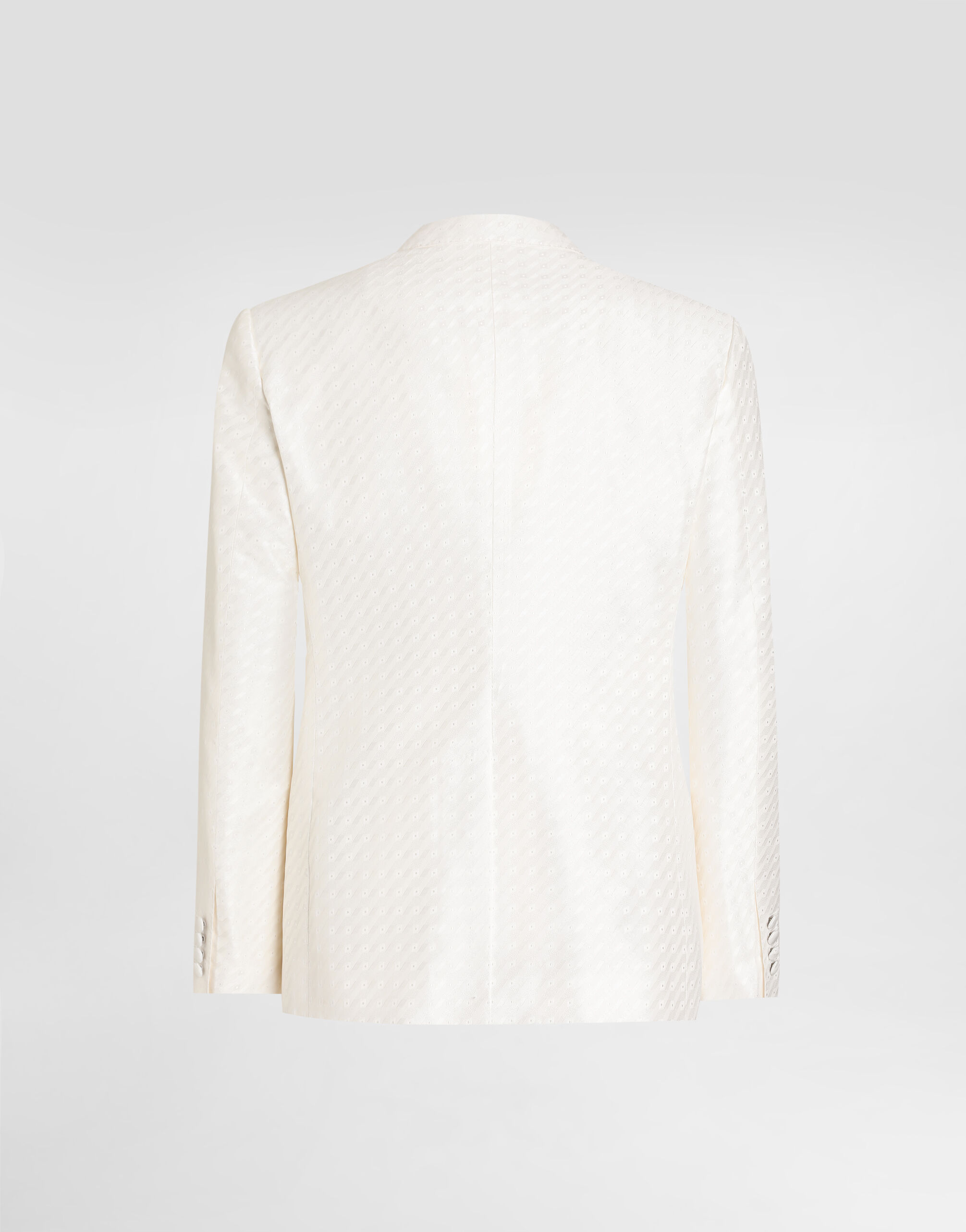 Double-breasted sicilia light jacquard jacket with micro pattern