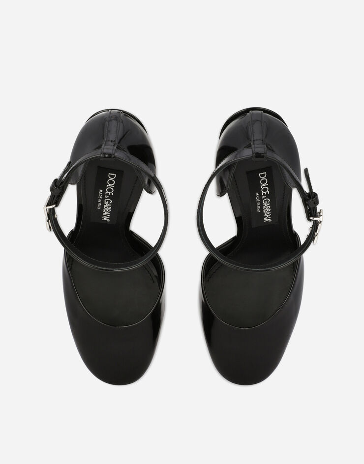 Dolce&Gabbana Polished calfskin platforms Black CD1727A1037