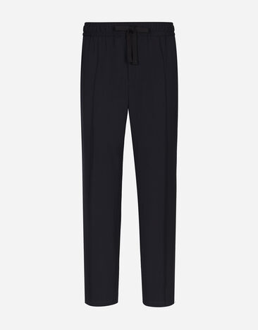 Dolce & Gabbana Twill jogging pants Blue GP03ATFUBBQ