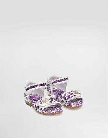 Dolce & Gabbana Majolica-print leather sandal Multicolor D20099AV210
