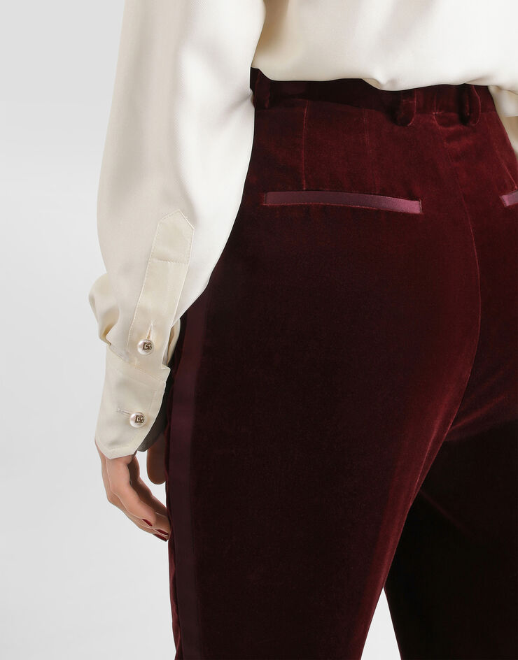 Dolce & Gabbana Velvet trousers Purple FTAM0TFUVG7