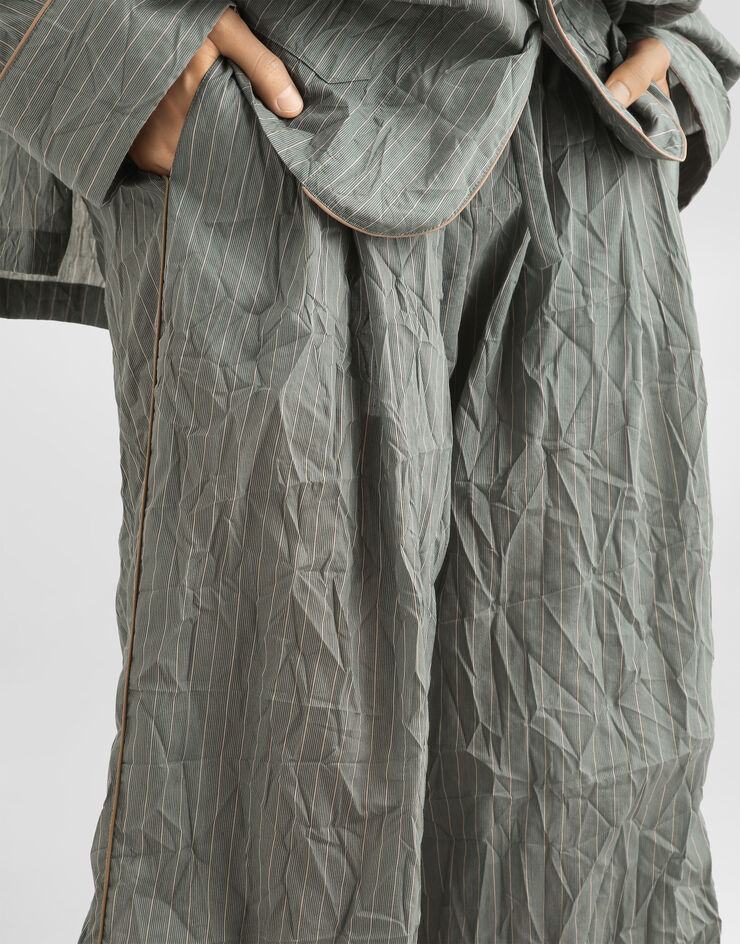 Dolce & Gabbana Linen-blend vanity trousers Multicolor GP1N9TFBMFT