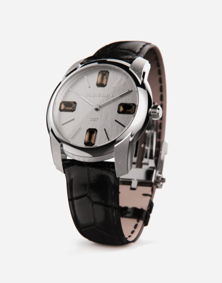 Dolce & Gabbana Reloj de acero y cuarzos grises Negro WWFE1SWW066