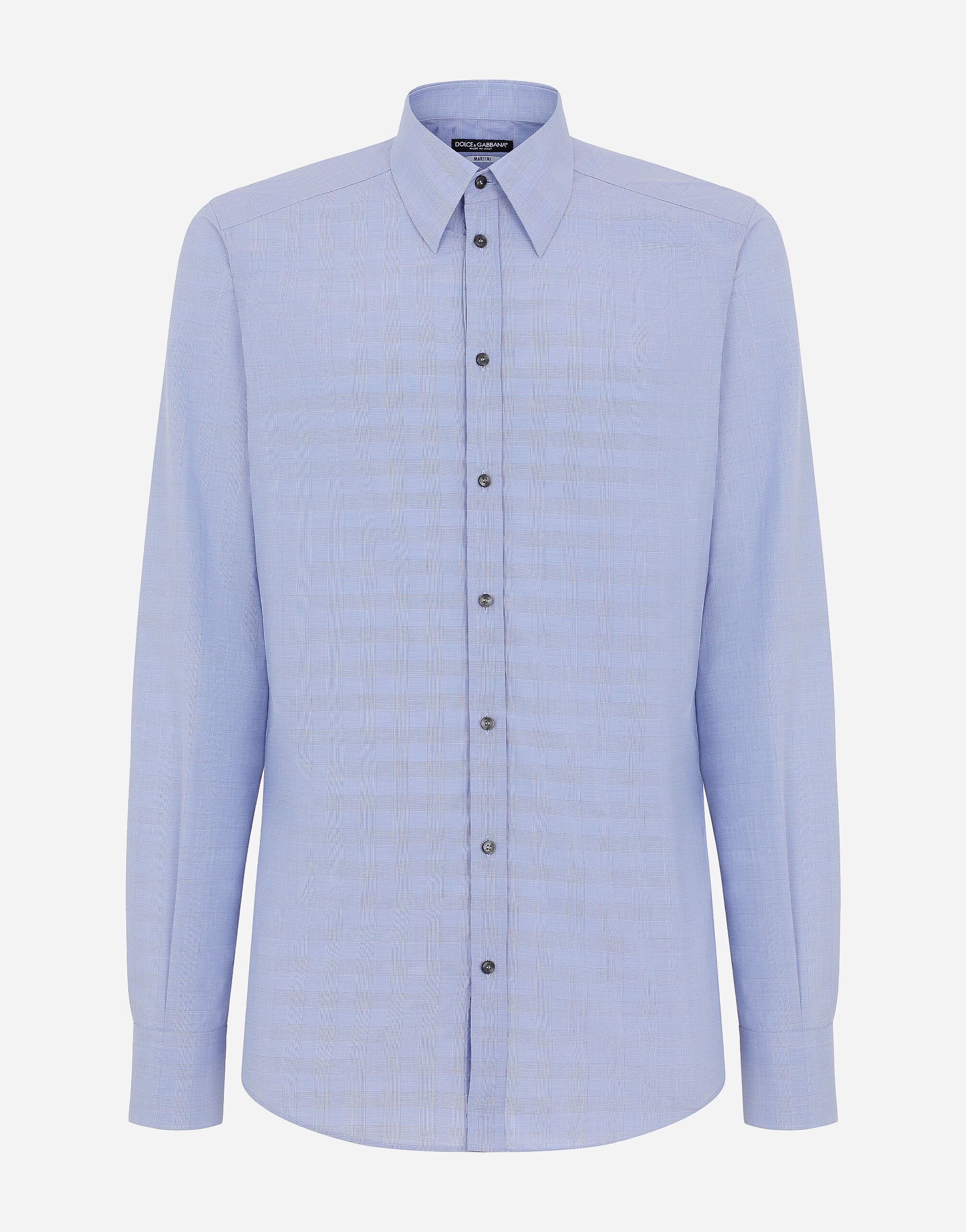 Dolce & Gabbana Glen plaid cotton Martini-fit shirt Blue G5EM2TFU1AU