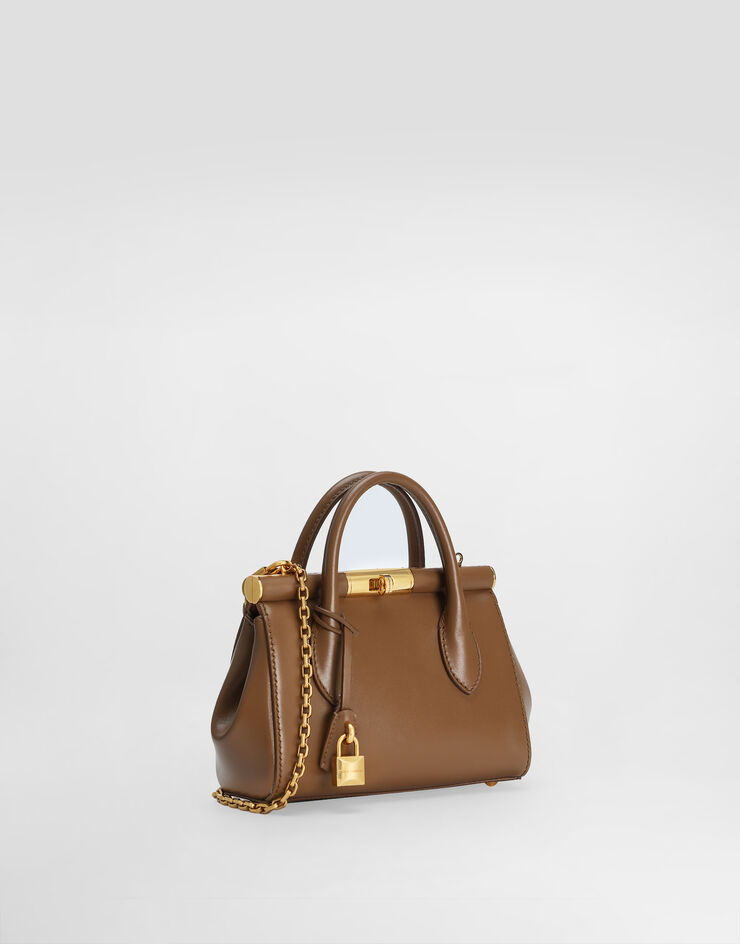 Dolce & Gabbana Day Mini Marlene 搓纹小牛皮手袋 棕 BB7744A3G19
