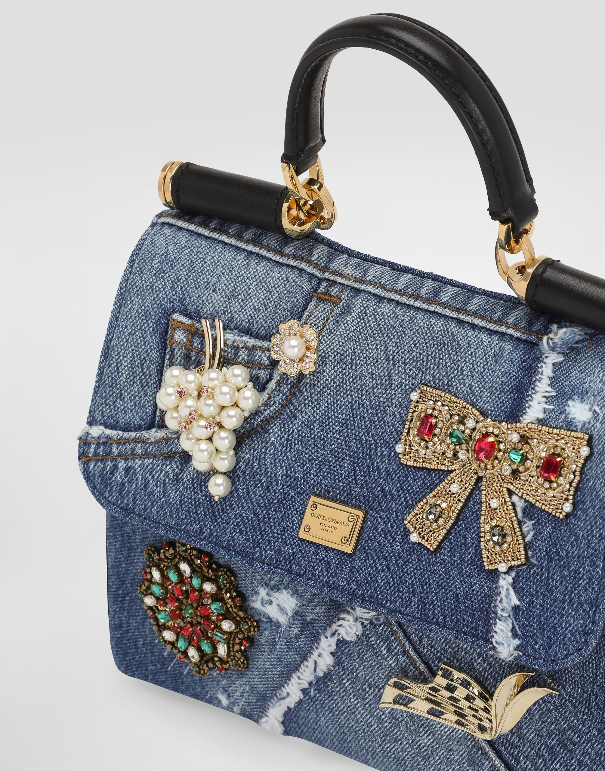 My Sicily denim handbag in Multicolor for Women | Dolce&Gabbana® US