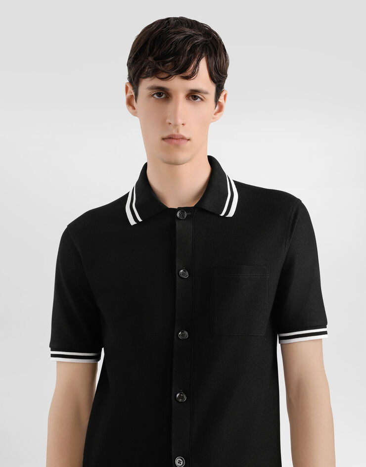 Dolce & Gabbana Cotton piqué shirt Dolce & Gabbana Cotton piqué shirt Black G5NQ1THU7UT