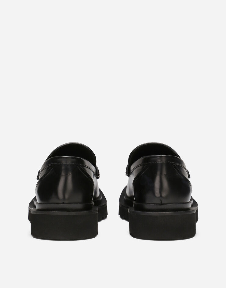 Brushed calfskin loafers in Black for | Dolce&Gabbana® US
