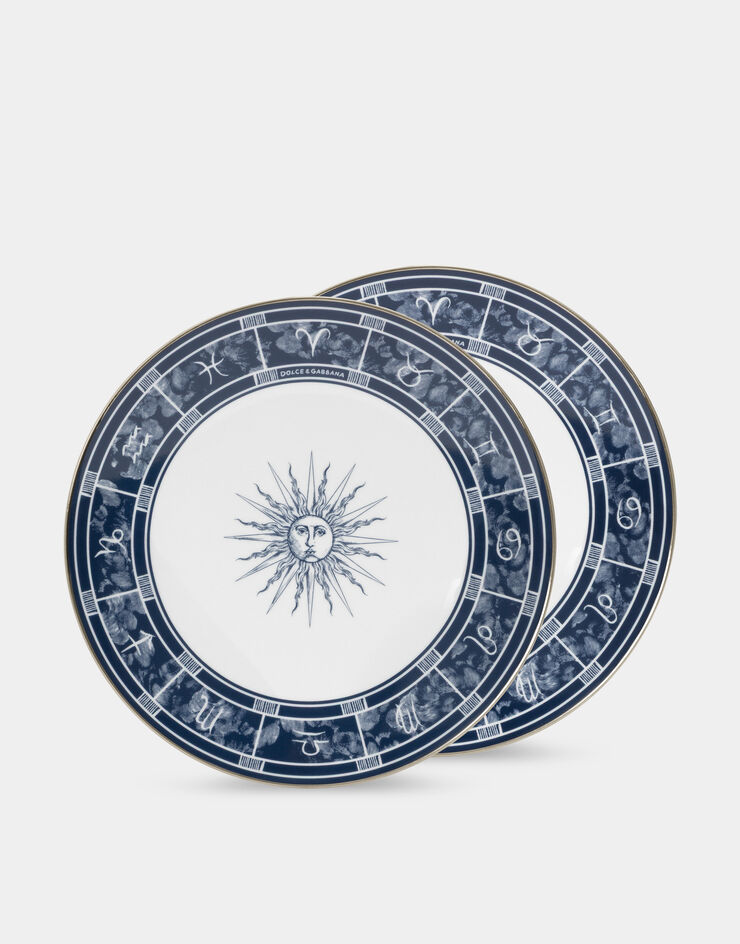 Dolce & Gabbana Set 2 Porcelain Dinner Plates Dolce & Gabbana Set 2 Porcelain Dinner Plates Multicolor TC0S04TCANM