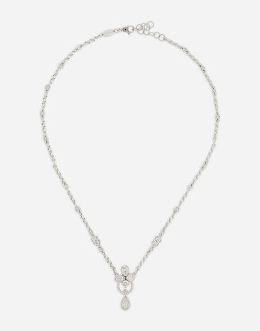 Dolce & Gabbana Easy Diamond necklace in white gold 18Kt and diamonds Gold WNND2GWYEDI
