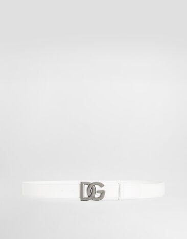 Dolce & Gabbana Ceinture à boucle logo DG Blanc BC4693AQ765