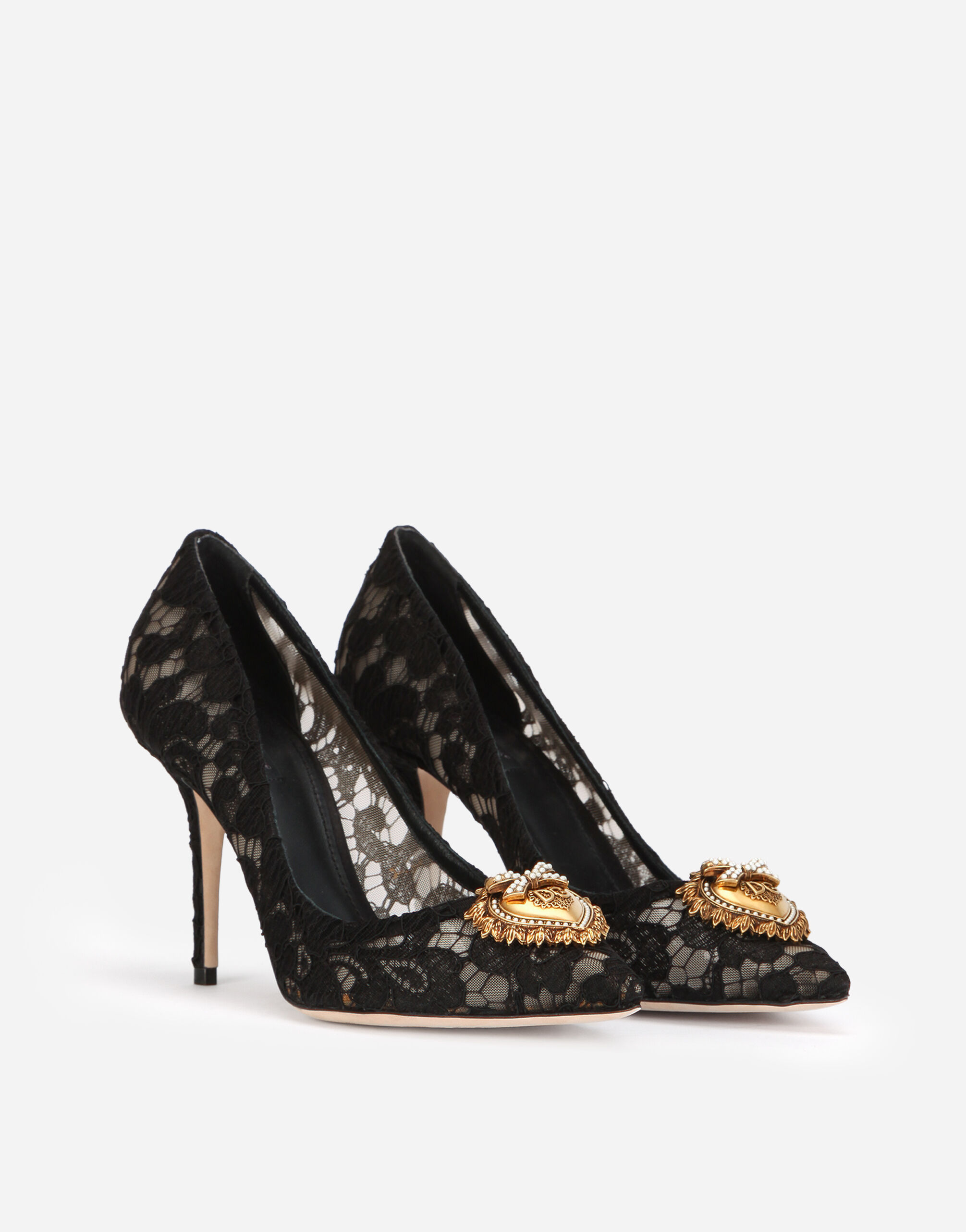 Dolce and gabbana black new arrivals heels