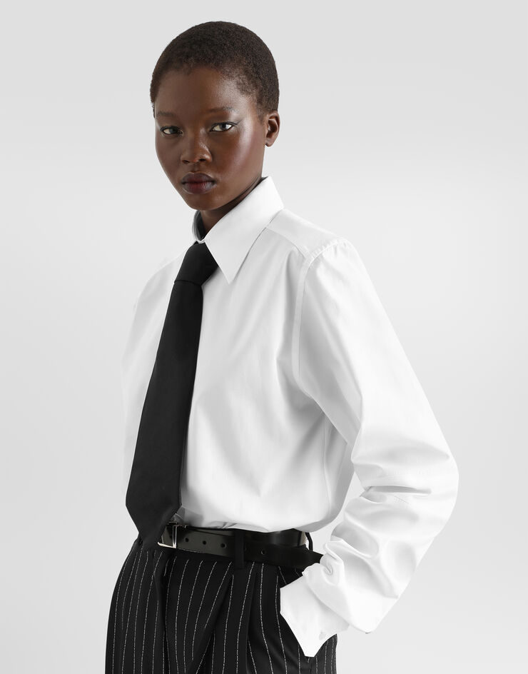 Dolce & Gabbana Cotton poplin shirt Dolce & Gabbana Cotton poplin shirt White F5U89TFU5WO