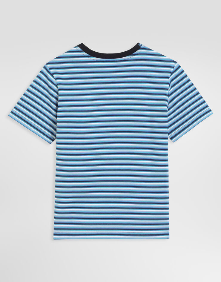 Dolce & Gabbana تي شيرت من جيرسي بطبعة خطوط Multicolor L4JTHUFBGAR