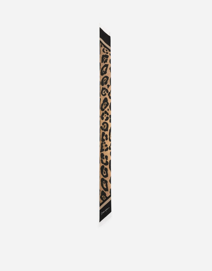 Dolce & Gabbana Leopard-print twill headscarf Mehrfarbig IS117WG7BPY