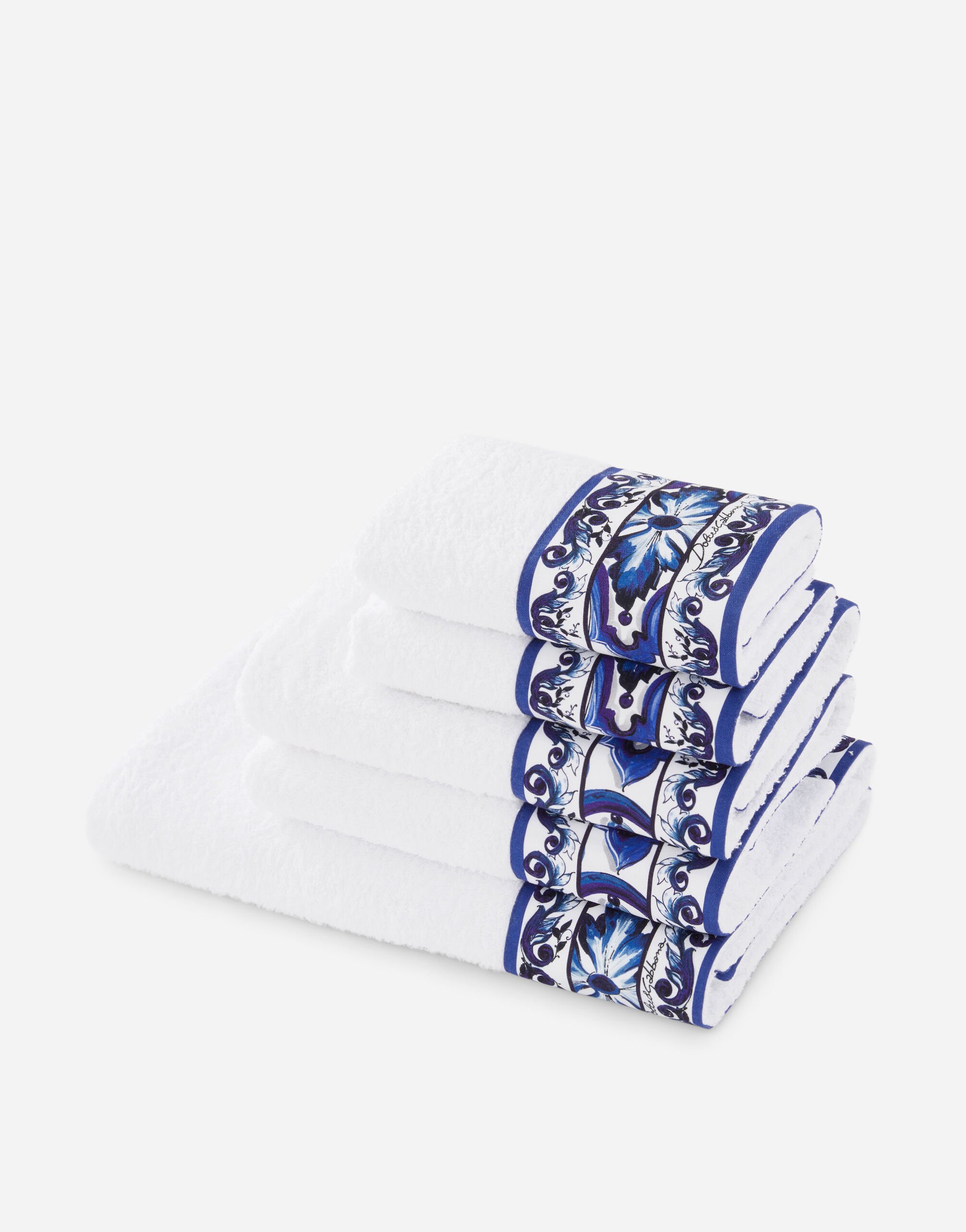 Dolce & Gabbana 5-teiliges Handtuchset aus Baumwollfrottee Mehrfarbig TCFS01TCAAT
