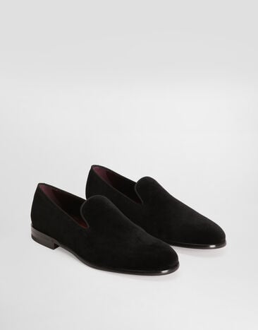 Dolce & Gabbana Velvet slippers Black A50396A6808