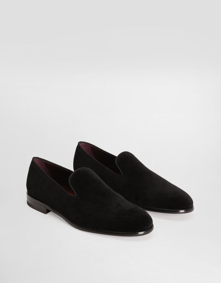 Dolce & Gabbana Velvet slippers Black A50396A6808