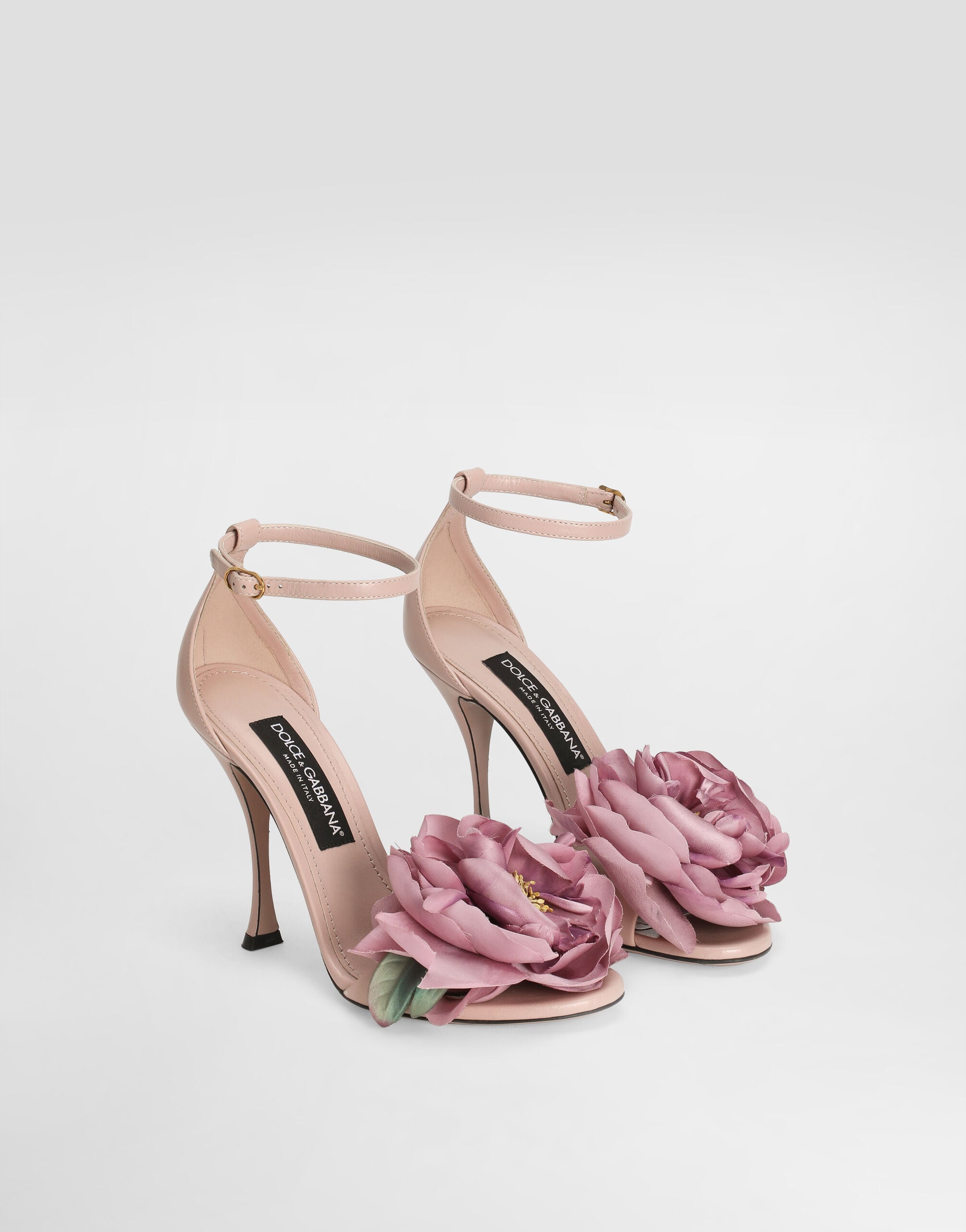 Keira leather sandals with flower application in Multicolor for