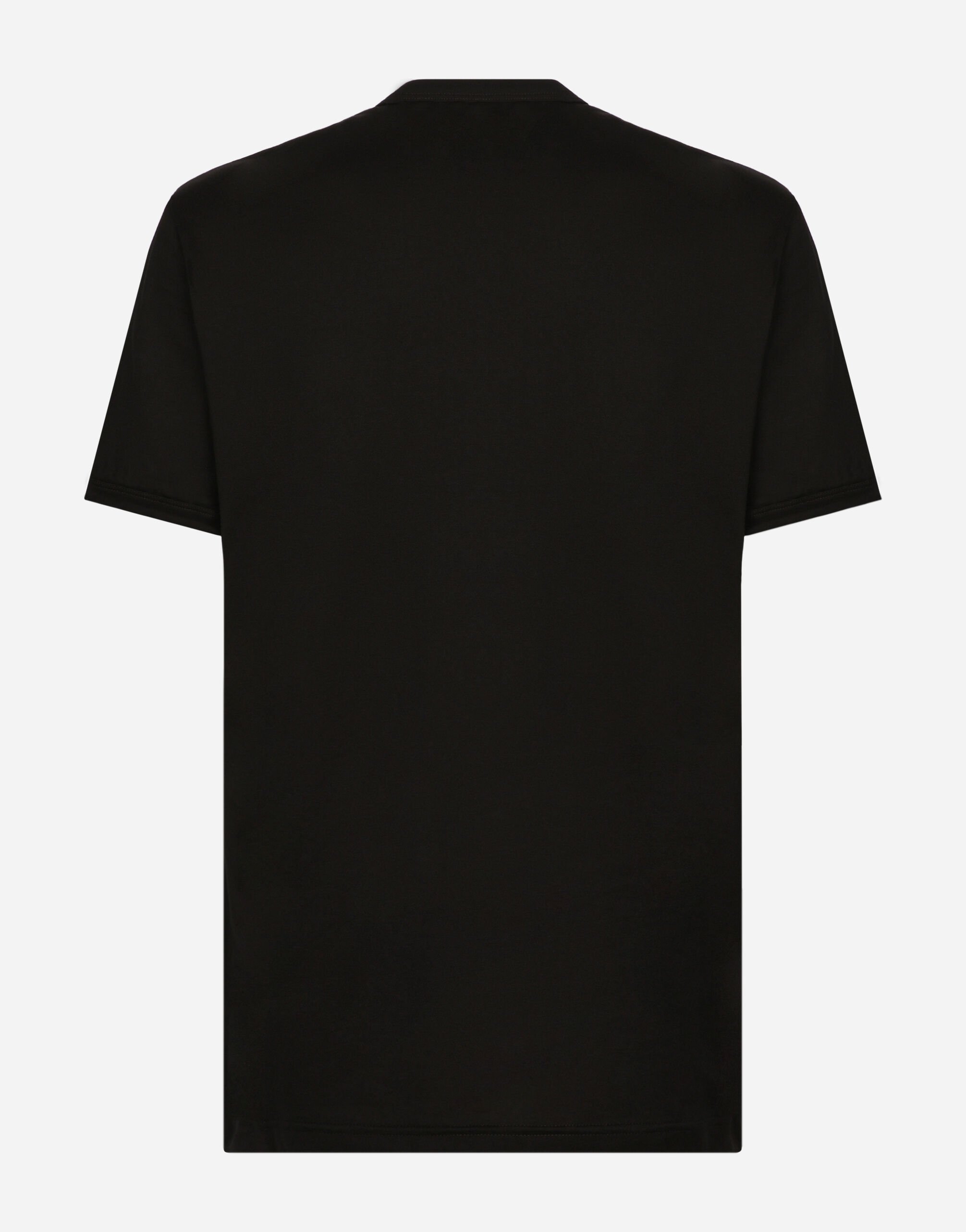 T-SHIRT M/CORTA GIRO in Black for Men | Dolce&Gabbana® US