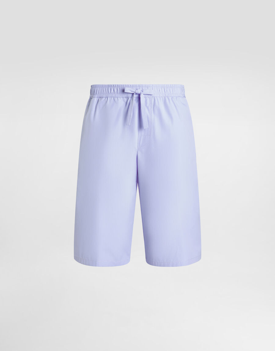 Cotton bermuda shorts with DG crossed embroidery