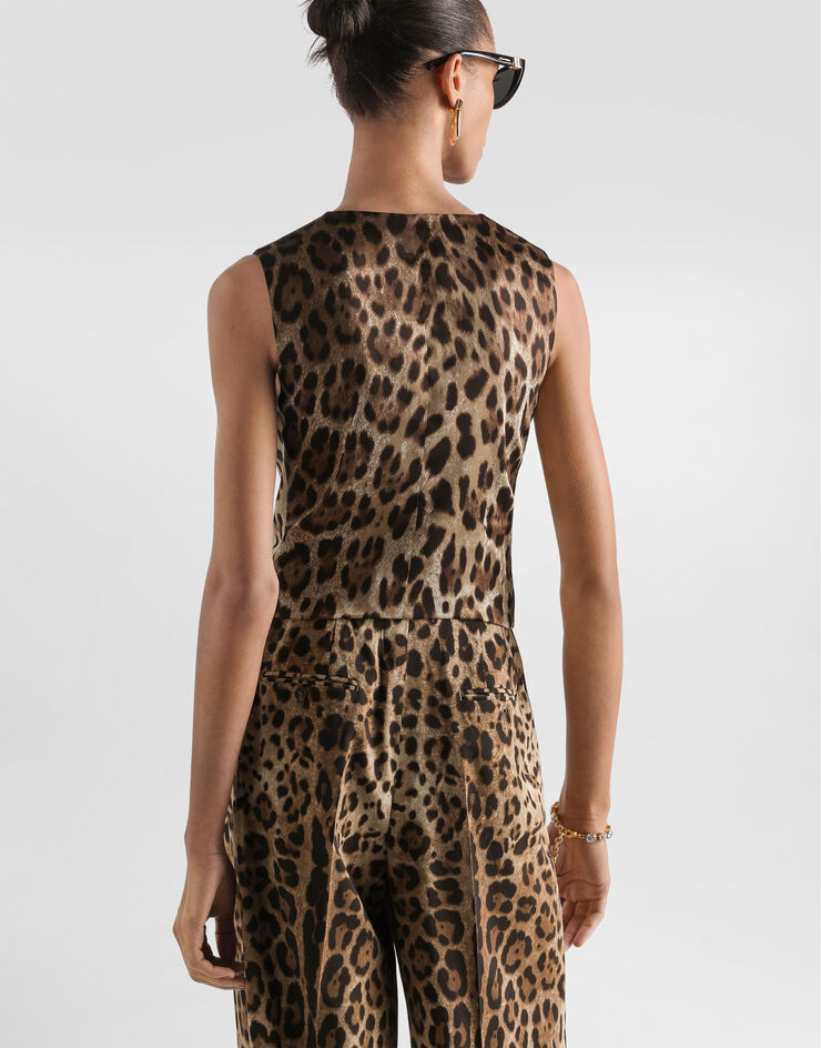 Dolce & Gabbana Leo-print wool vest Dolce & Gabbana Leo-print wool vest Print F79H6TFSBAV