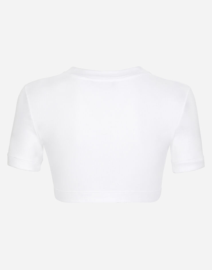 Dolce & Gabbana DG 字母平纹针织短 T 恤 白 F8U78TGDB6T