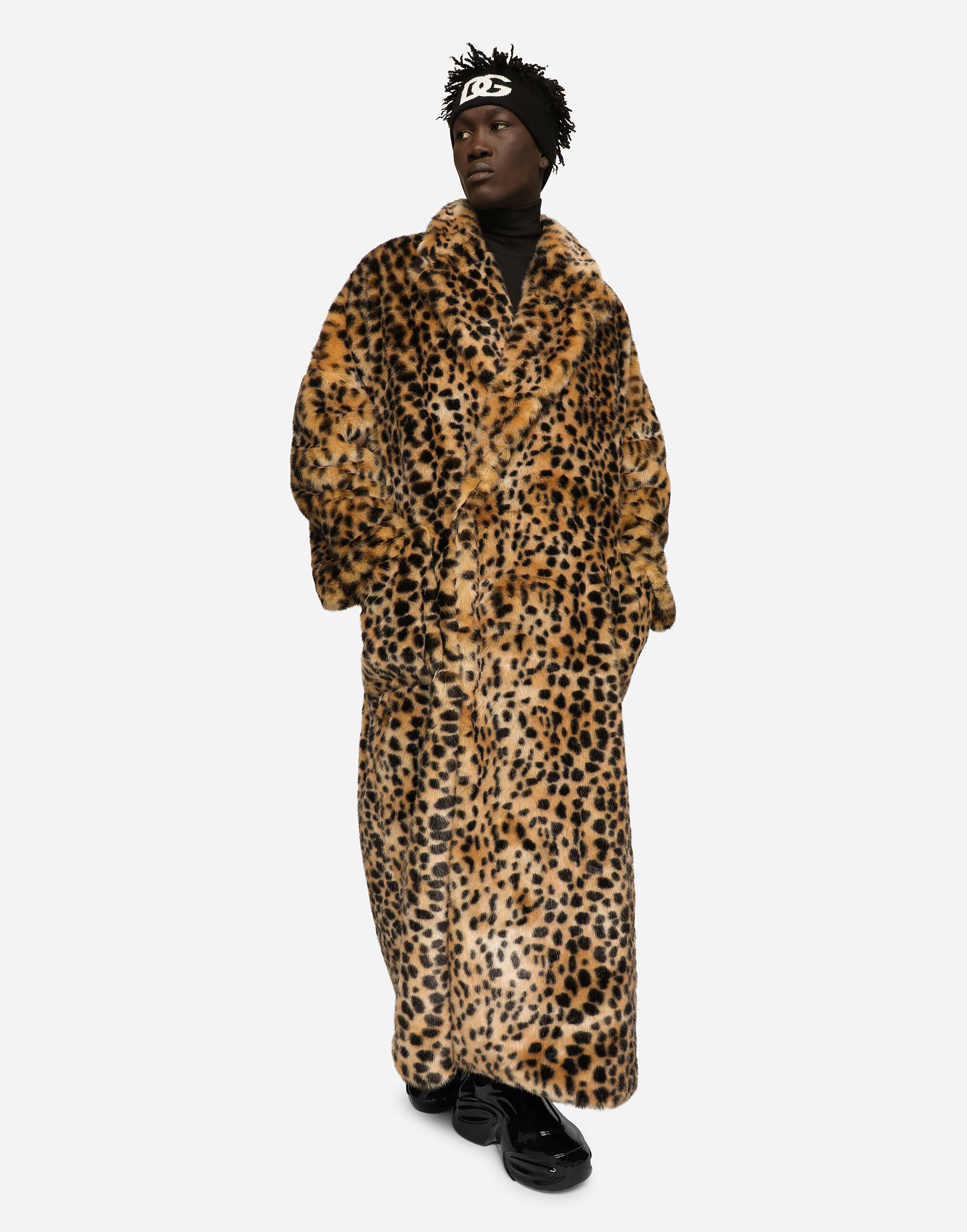 Dolce and gabbana fur coat top