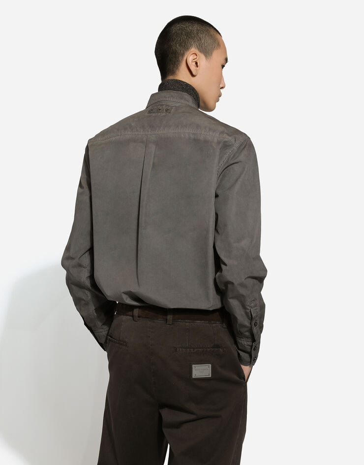 Dolce & Gabbana Camisa oversize de algodón Gris G5MA7TG8LH4