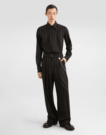 Dolce & Gabbana Pinstriped flannel trousers Multicolor GP168TFRZAP