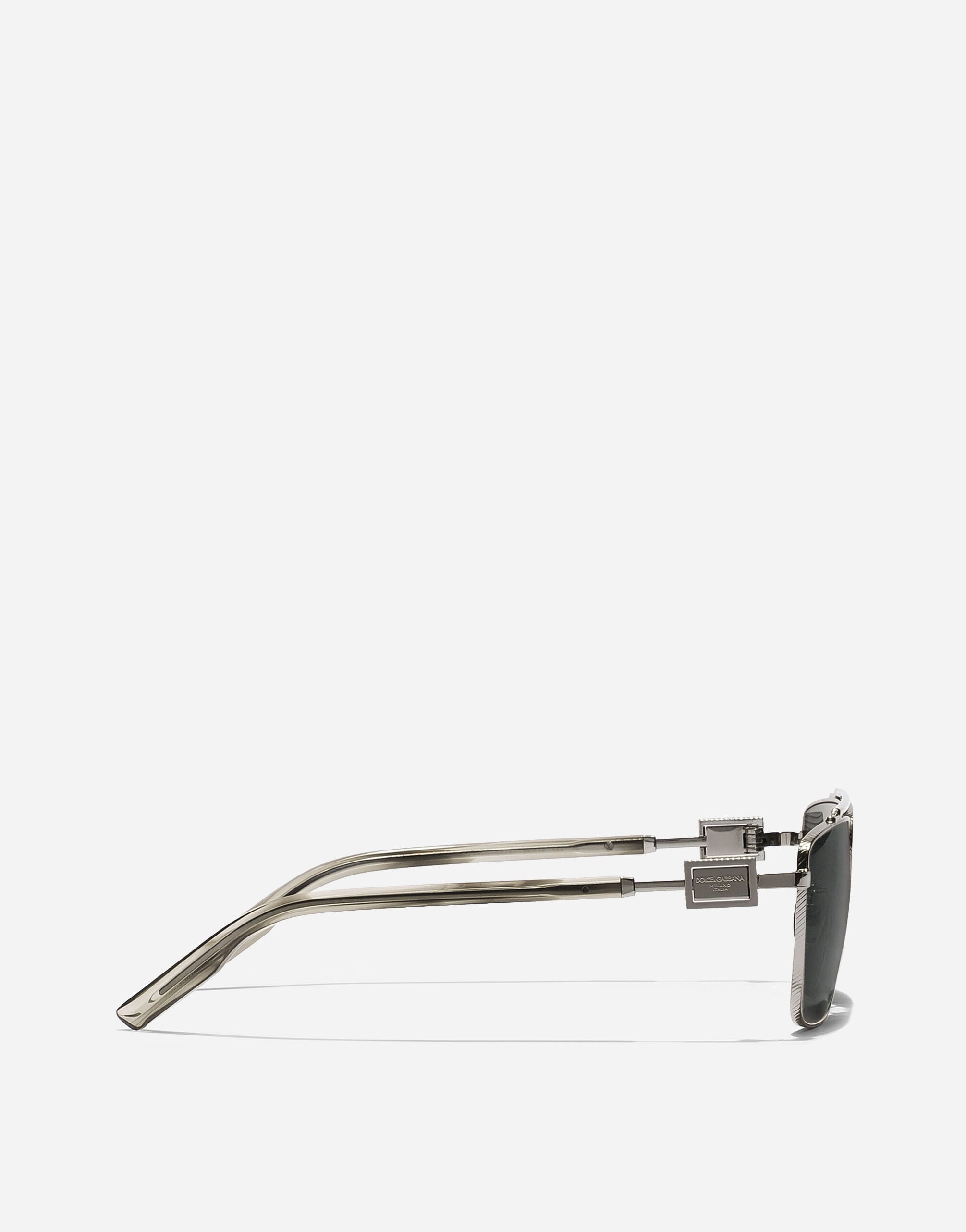 Metal Plaque Sunglasses in Gunmetal for Women | Dolce&Gabbana® US