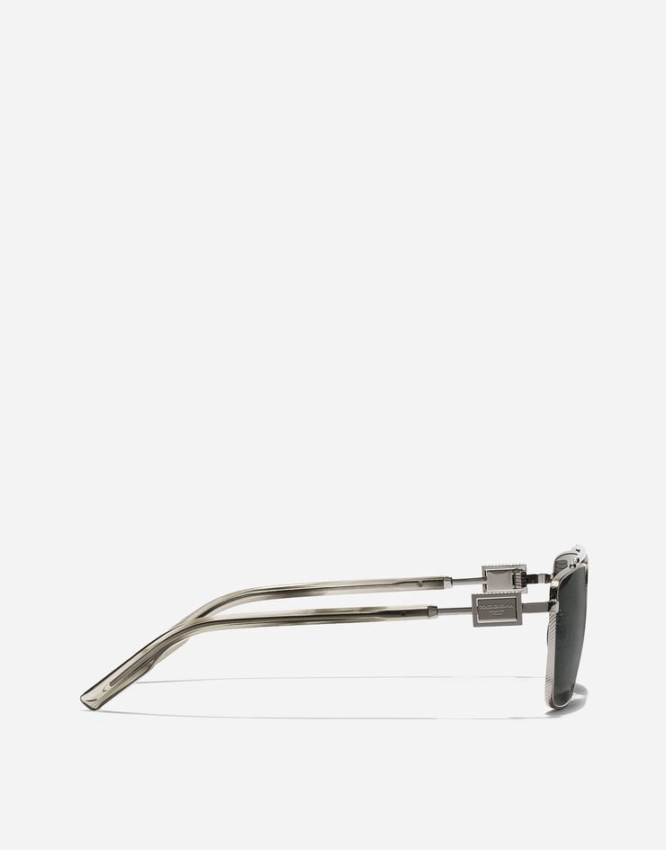 Dolce & Gabbana Metal Plaque Sunglasses Gunmetal VG2336VM487