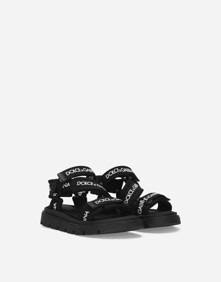 Dolce & Gabbana صندل بملمس محبب أسود DA5205AB028