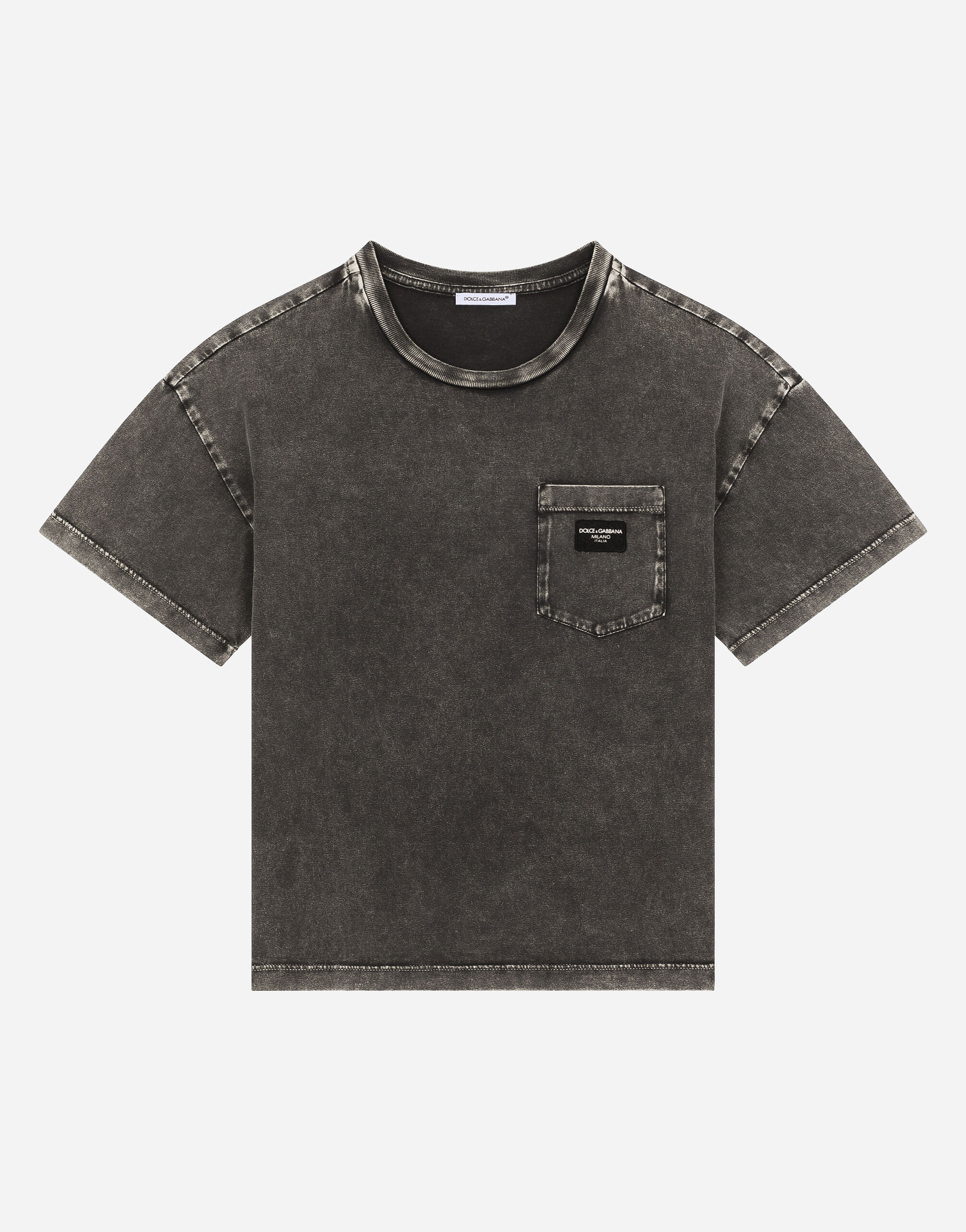 Dolce & Gabbana Jersey T-shirt with pocket Gris L4JTHJG7L2B