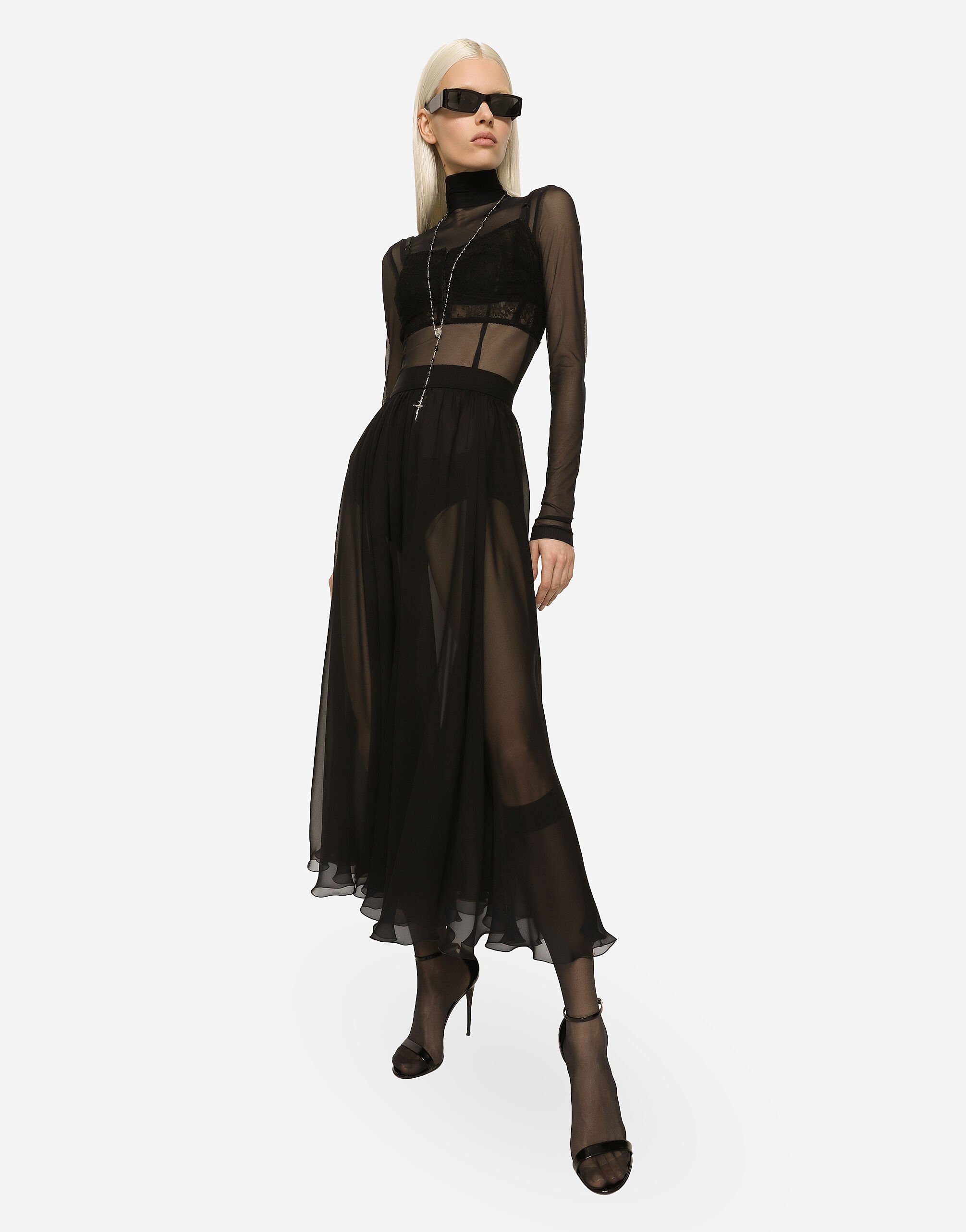 Chiffon circle skirt sale