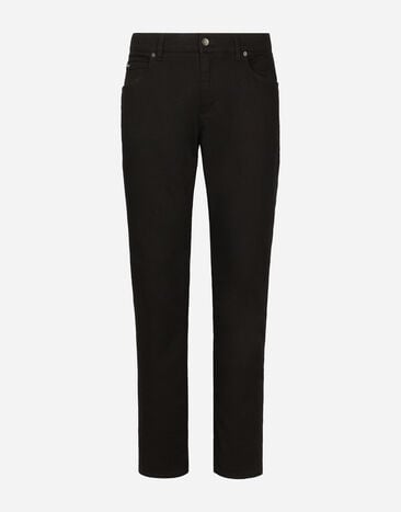 Dolce & Gabbana Черные джинсы стандартного кроя из обработанного эластичного денима черный G5JG4TFU5U8