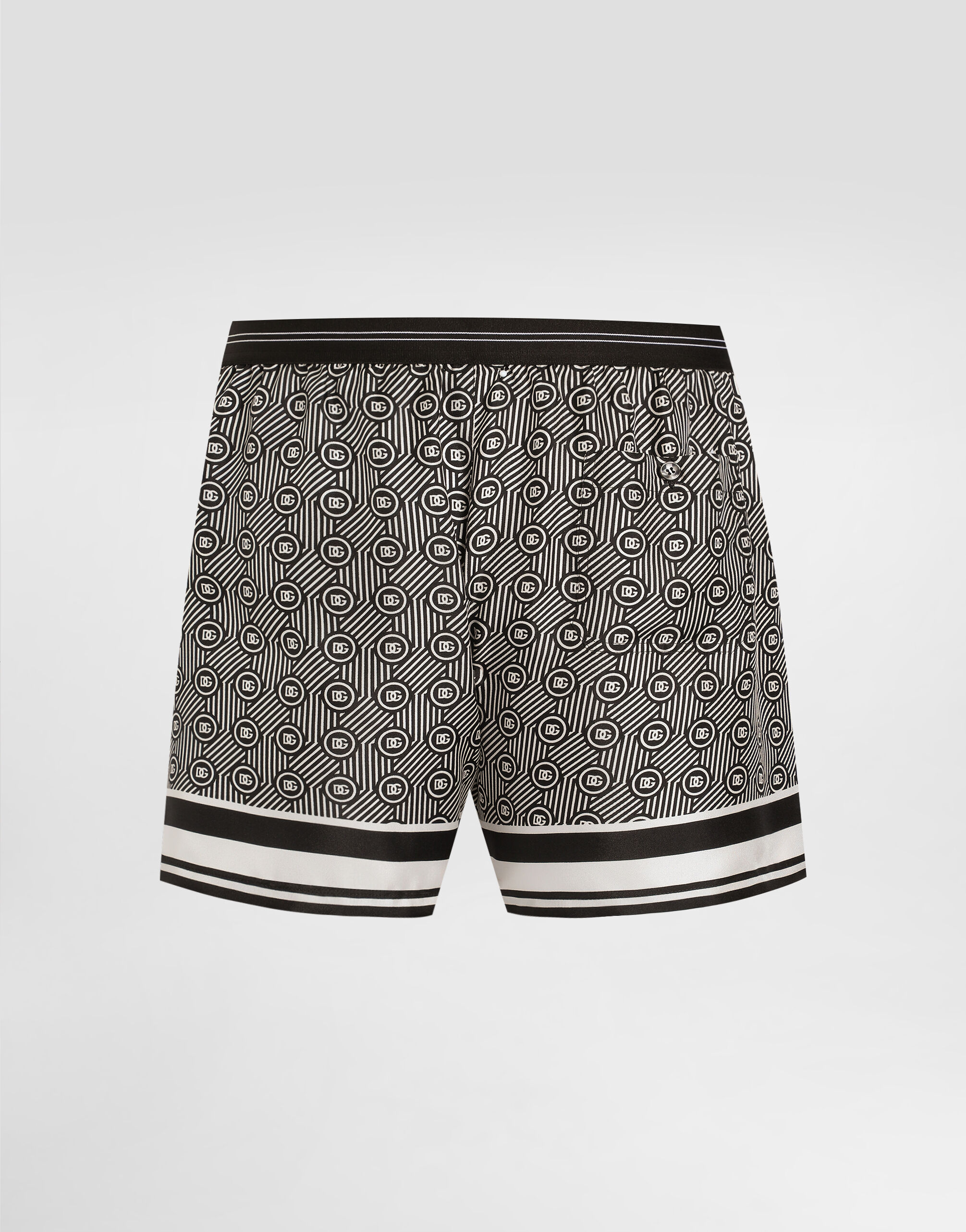 Printed silk twill boxer shorts - thumbnail 3